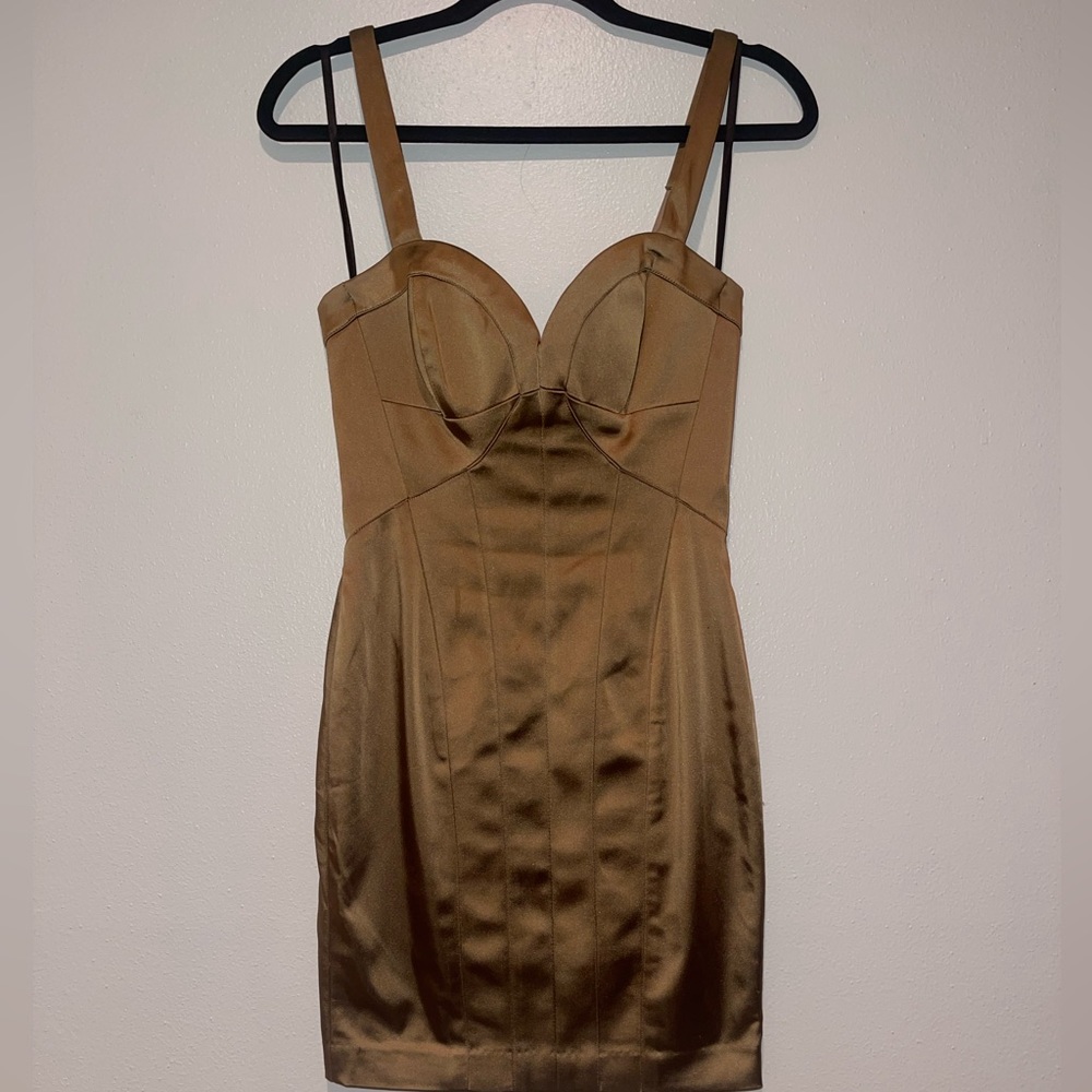 Bebe mini satin dress XS
